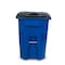 Toter Toter 96 Gal. Trash Can Blue with Quiet Wheels and Lid ANA96 - alternate 4